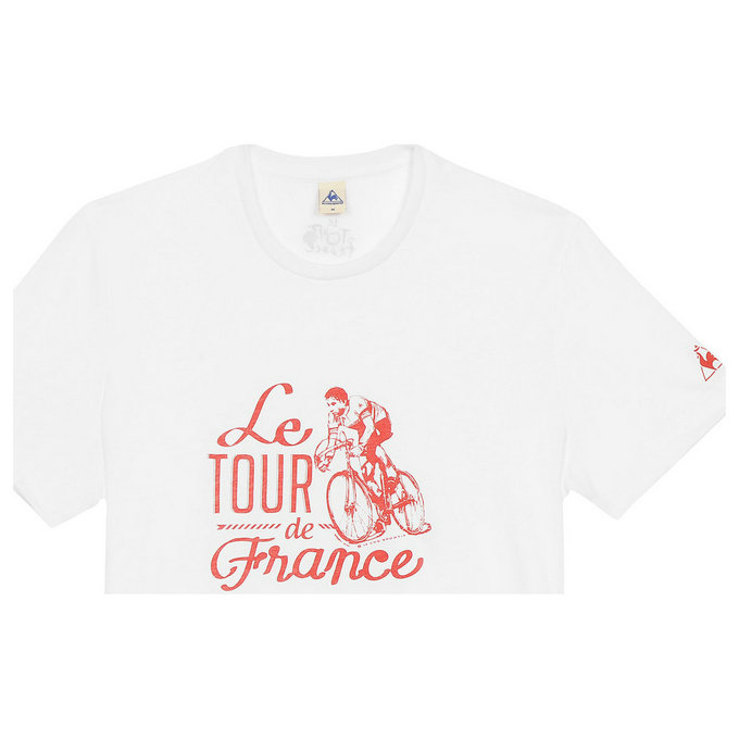 Le Coq Sportif T-Shirt Fanwear Fanwear Tour De France 2014 N°10 Blanc